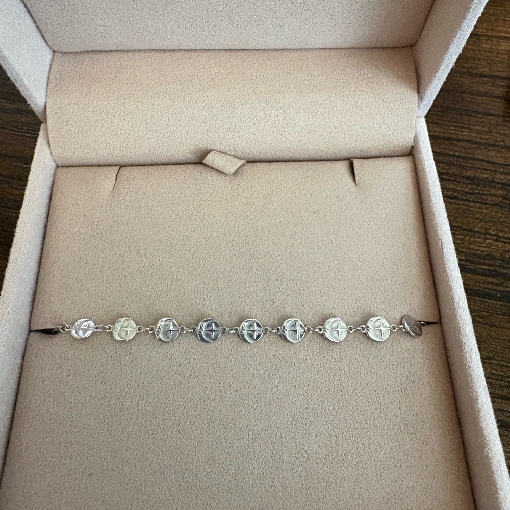 Audry Rose 14k white gold Light and Balance Bracelet, 7 inches